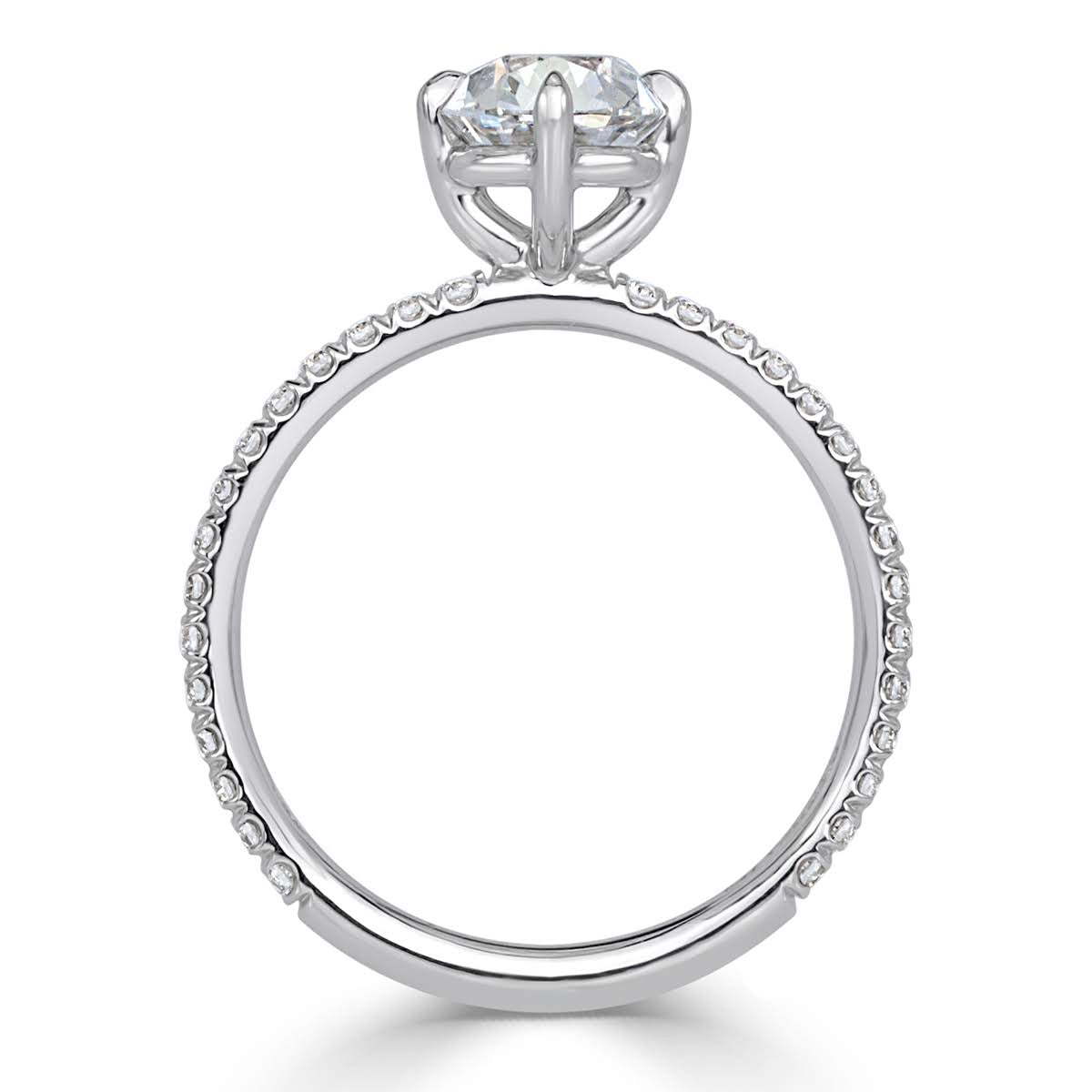 1.70ct Old Mine Cut Diamond Engagement Ring