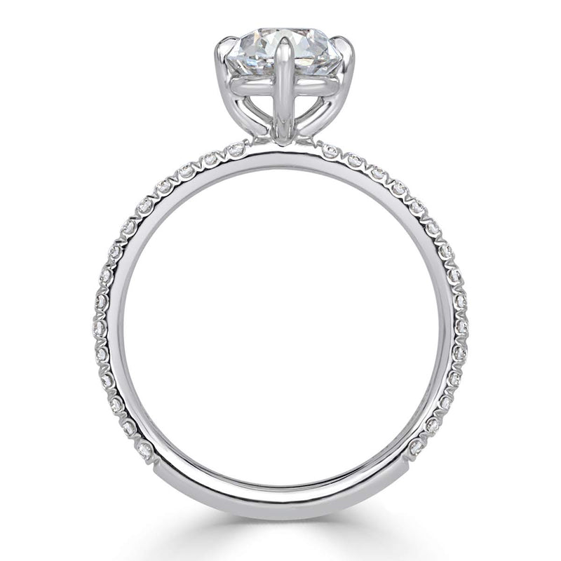 1.70ct Old Mine Cut Diamond Engagement Ring