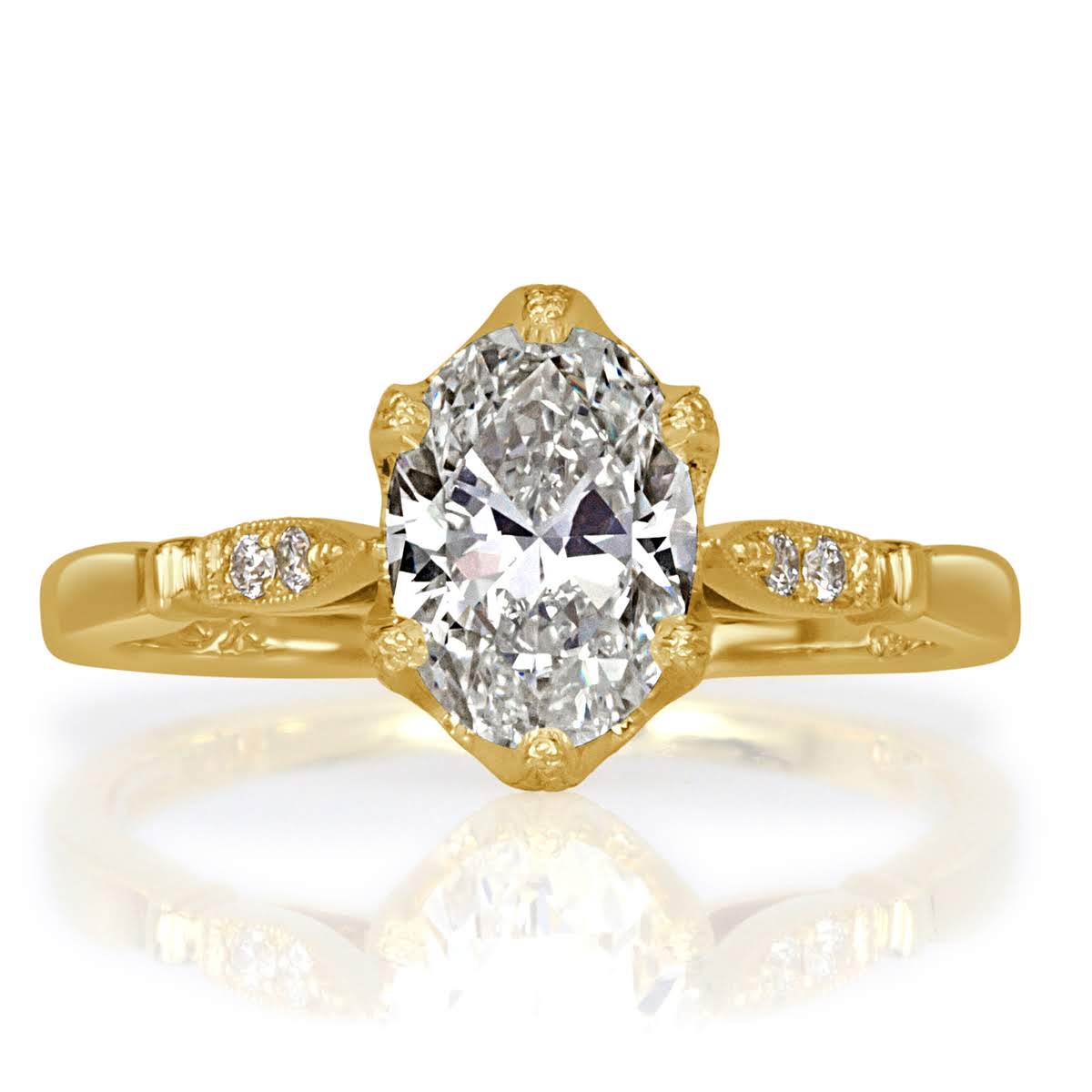 1.24ct Oval Cut Diamond Engagement Ring