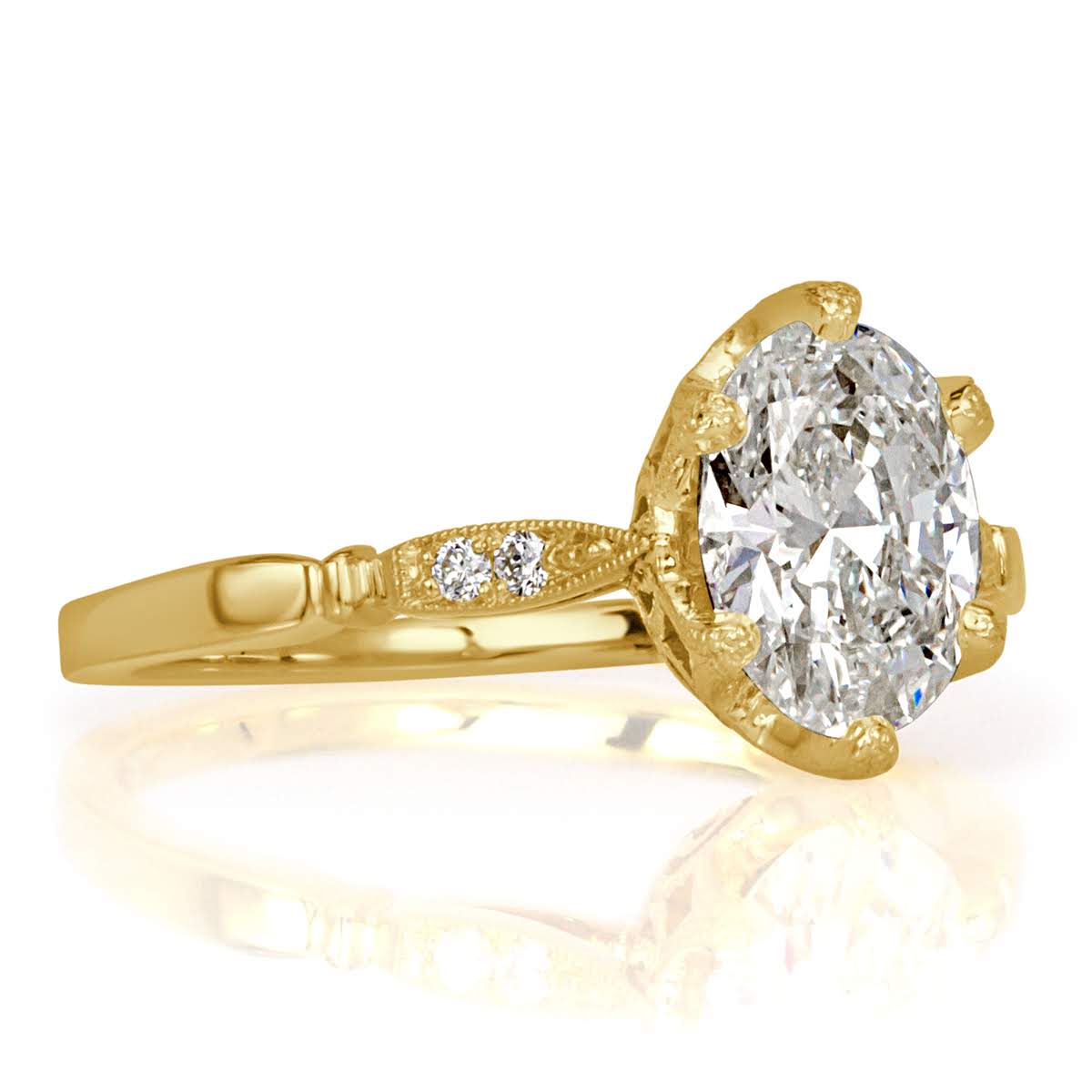 1.24ct Oval Cut Diamond Engagement Ring