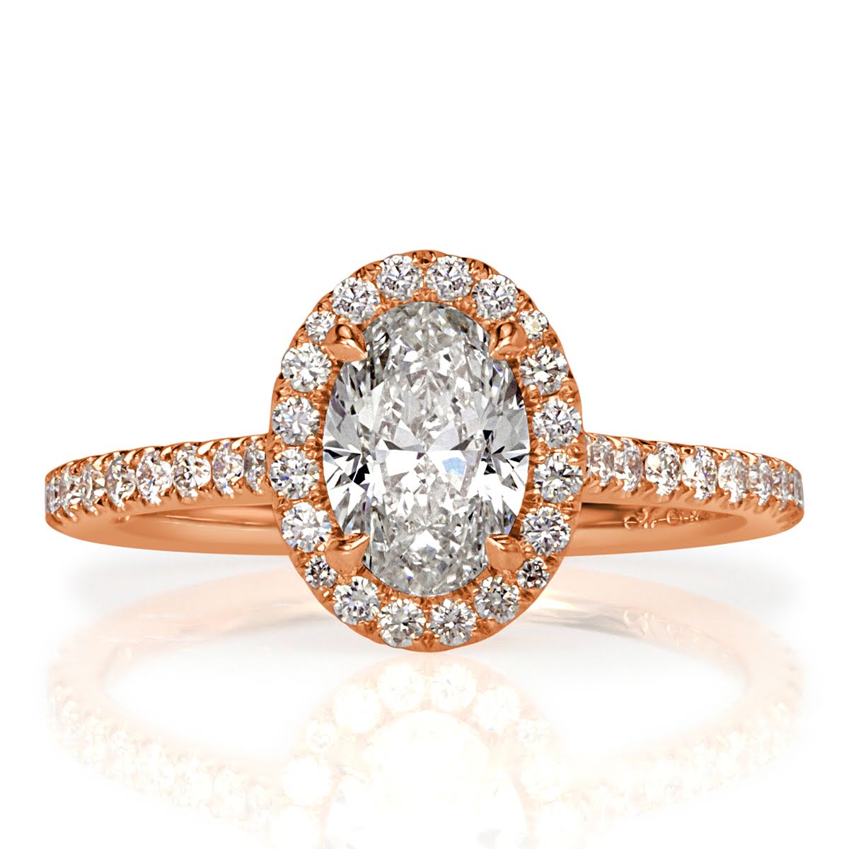 1.47ct Oval Cut Diamond Engagement Ring