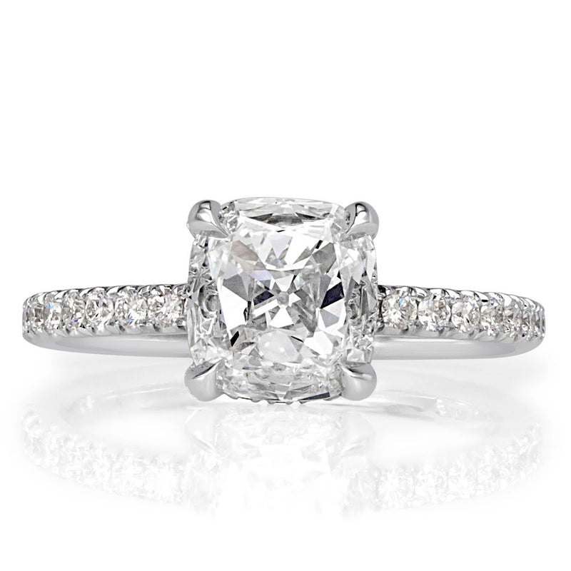 1.70ct Old Mine Cut Diamond Engagement Ring