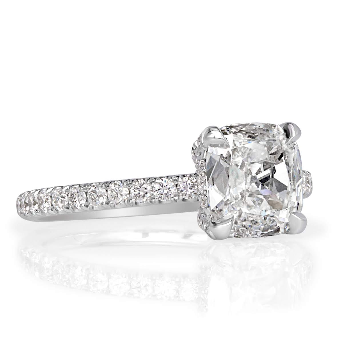 1.70ct Old Mine Cut Diamond Engagement Ring