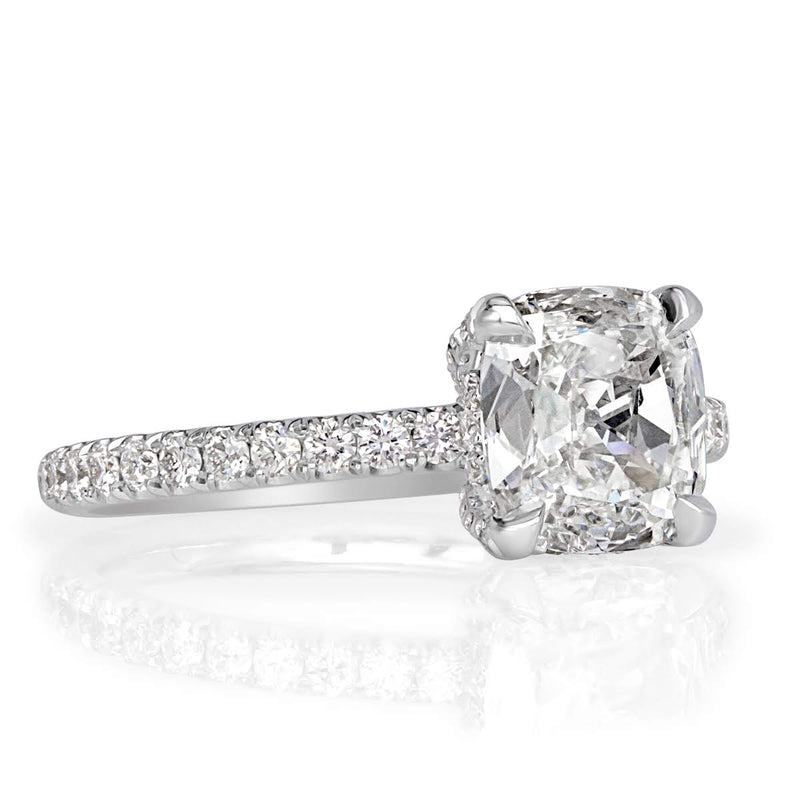 1.70ct Old Mine Cut Diamond Engagement Ring