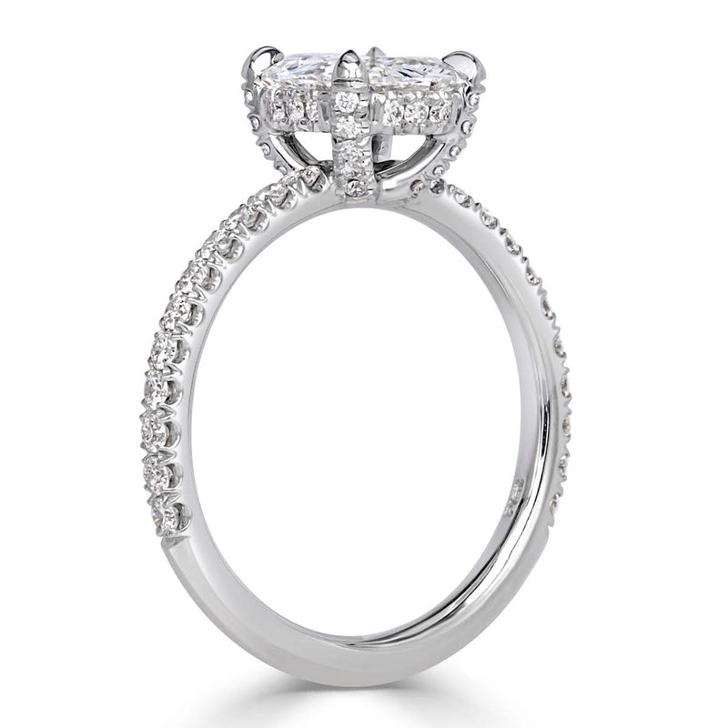 1.70ct Old Mine Cut Diamond Engagement Ring