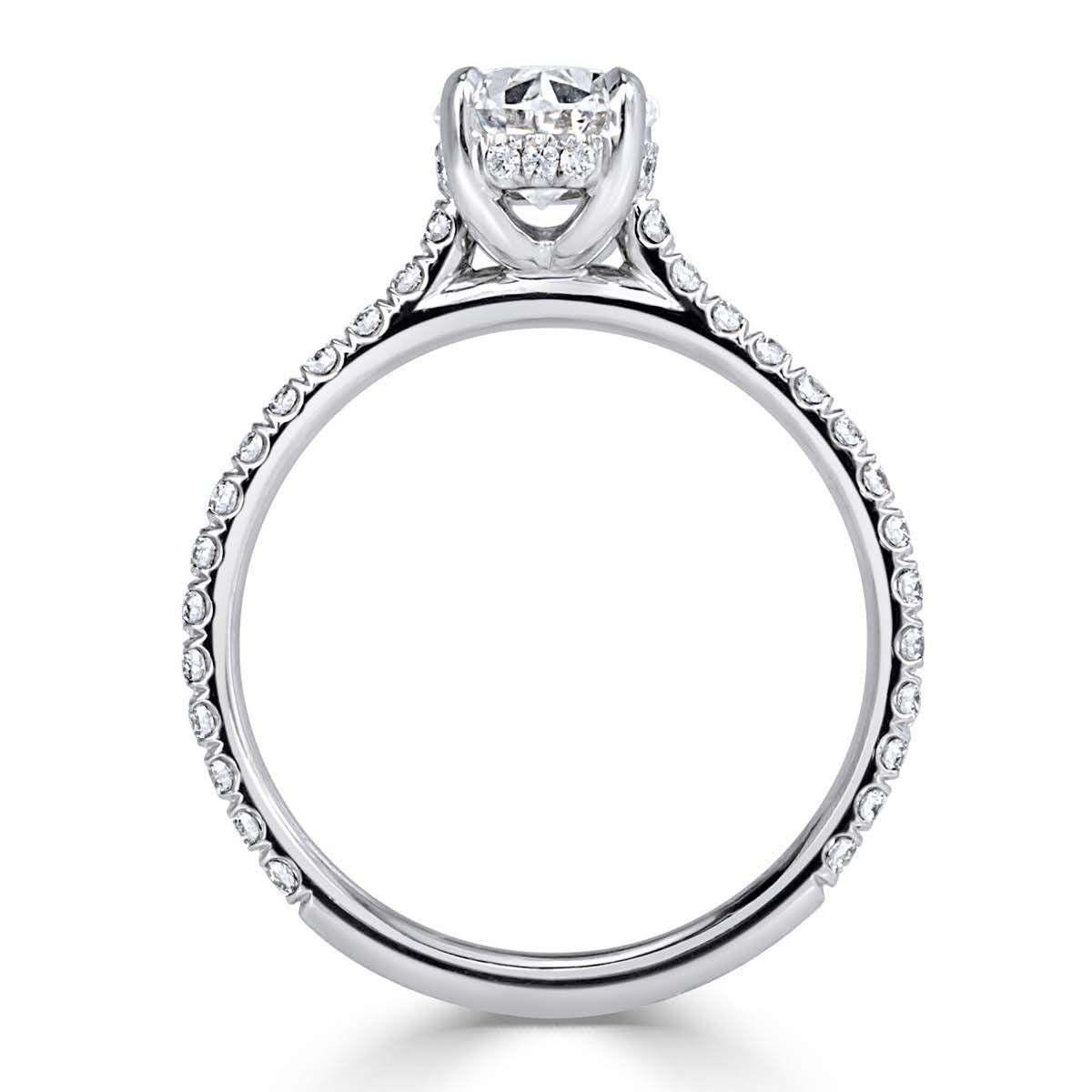 1.59ct Oval Cut Diamond Engagement Ring