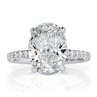 4.35ct Oval Cut Diamond Engagement Ring