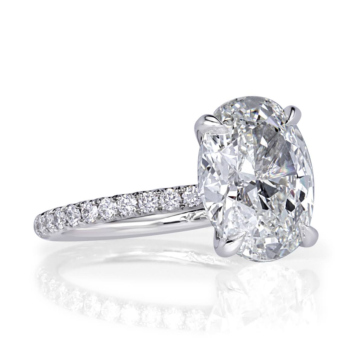 4.35ct Oval Cut Diamond Engagement Ring