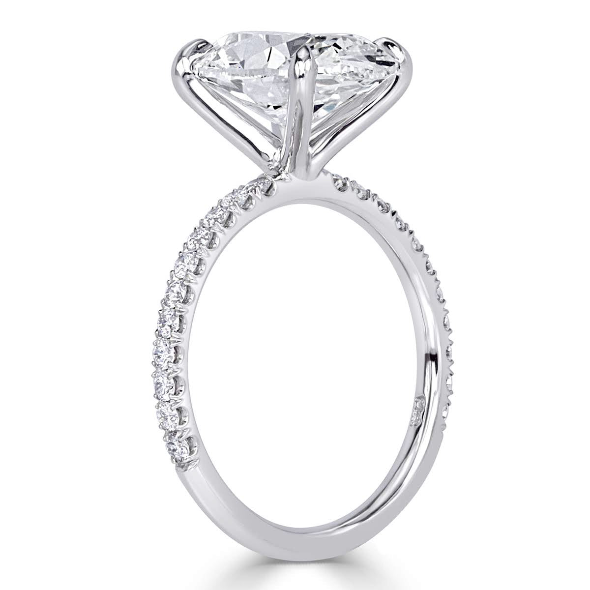 4.35ct Oval Cut Diamond Engagement Ring
