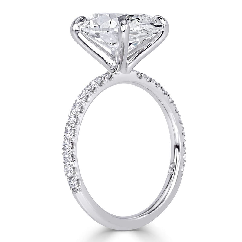 4.35ct Oval Cut Diamond Engagement Ring