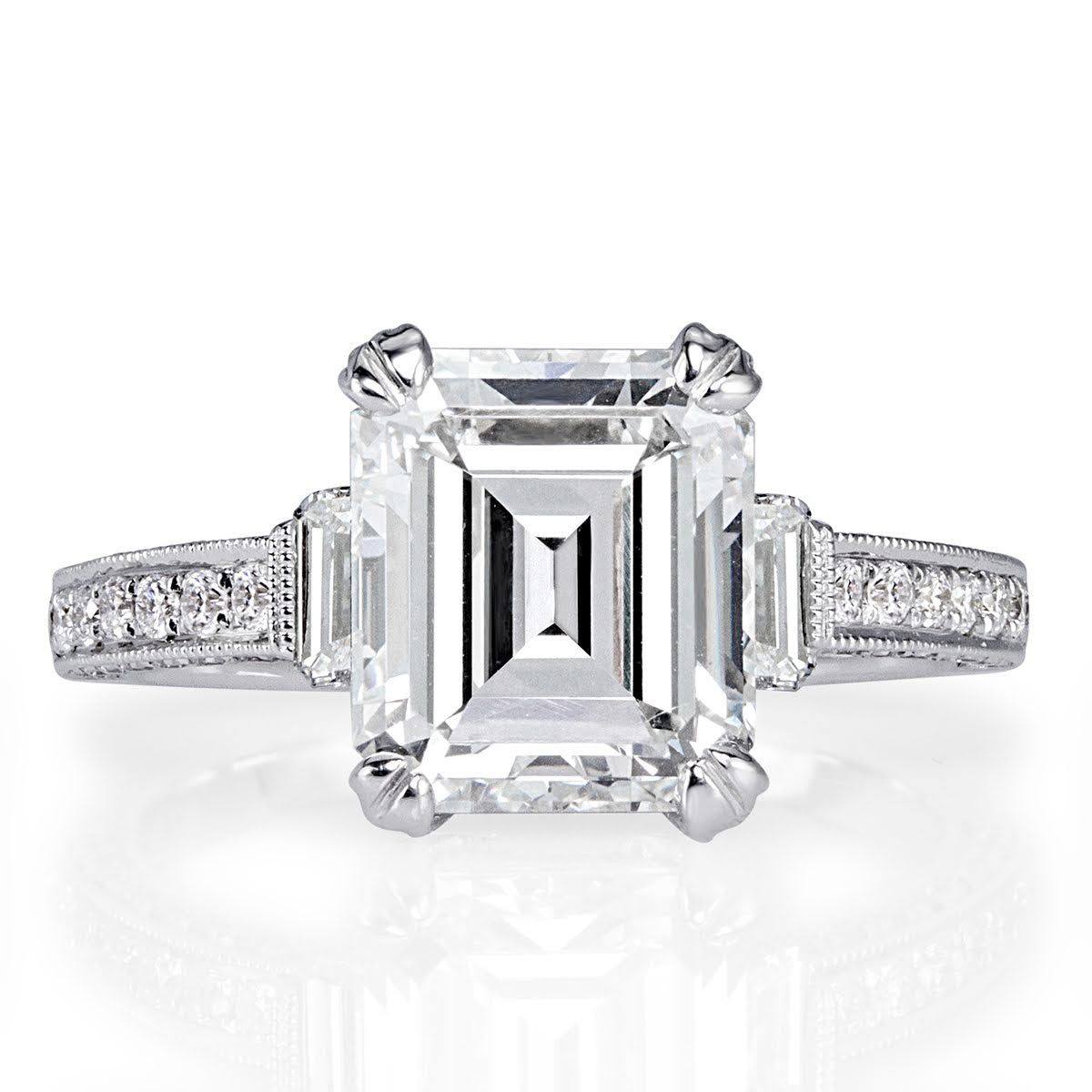 4.27ct Emerald Cut Diamond Engagement Ring