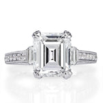 4.27ct Emerald Cut Diamond Engagement Ring