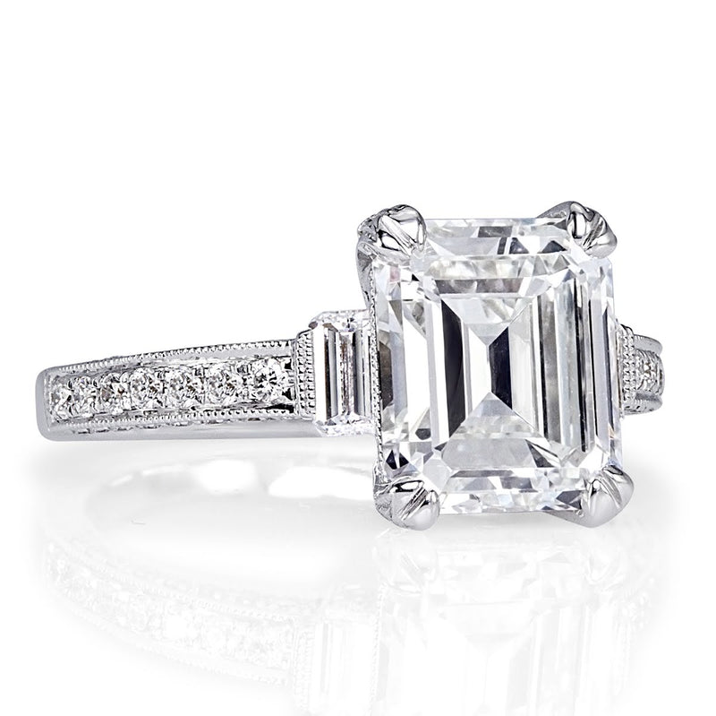 4.27ct Emerald Cut Diamond Engagement Ring