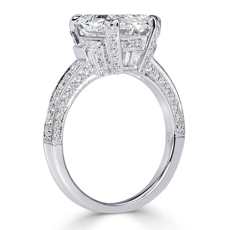 4.27ct Emerald Cut Diamond Engagement Ring