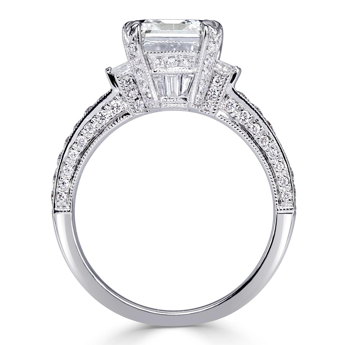4.27ct Emerald Cut Diamond Engagement Ring