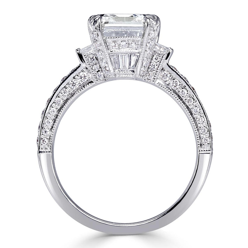 4.27ct Emerald Cut Diamond Engagement Ring