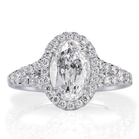 1.91ct Oval Cut Diamond Engagement Ring