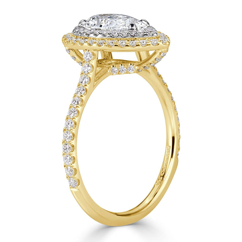 1.60ct Pear Shaped Diamond Engagement Ring