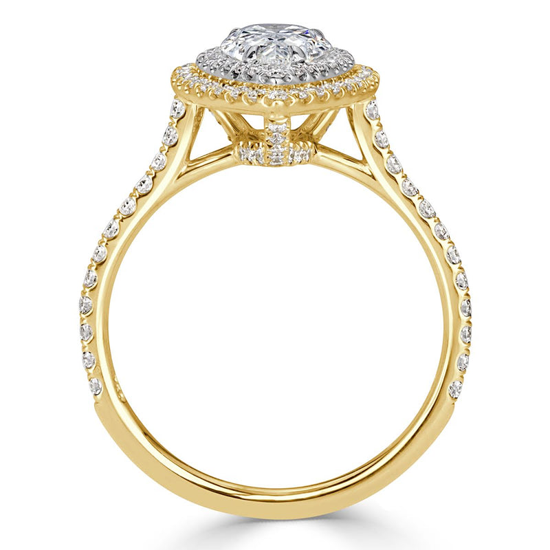1.60ct Pear Shaped Diamond Engagement Ring