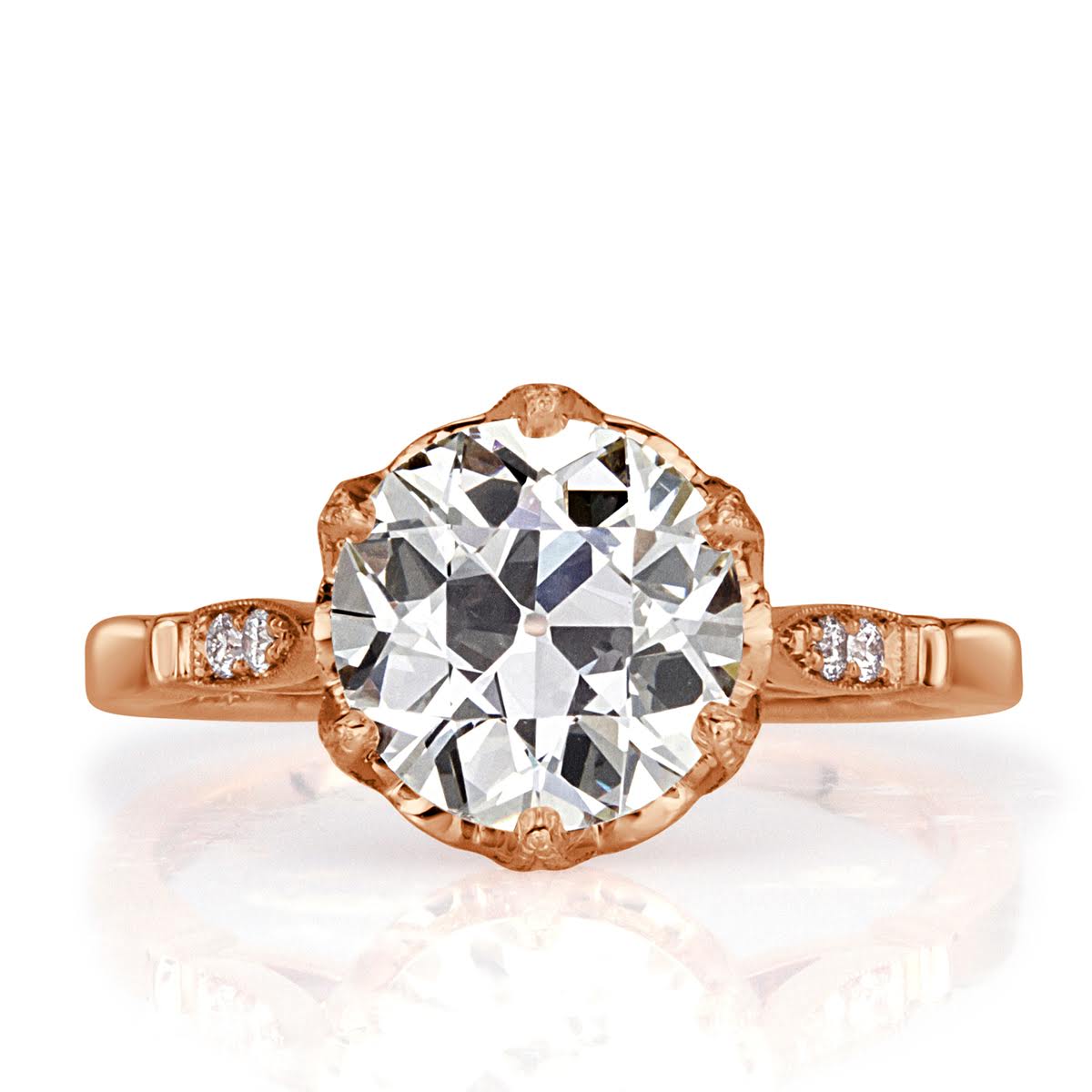 2.34ct Old European Cut Diamond Engagement Ring