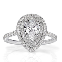 1.80ct Pear Shaped Diamond Engagement Ring