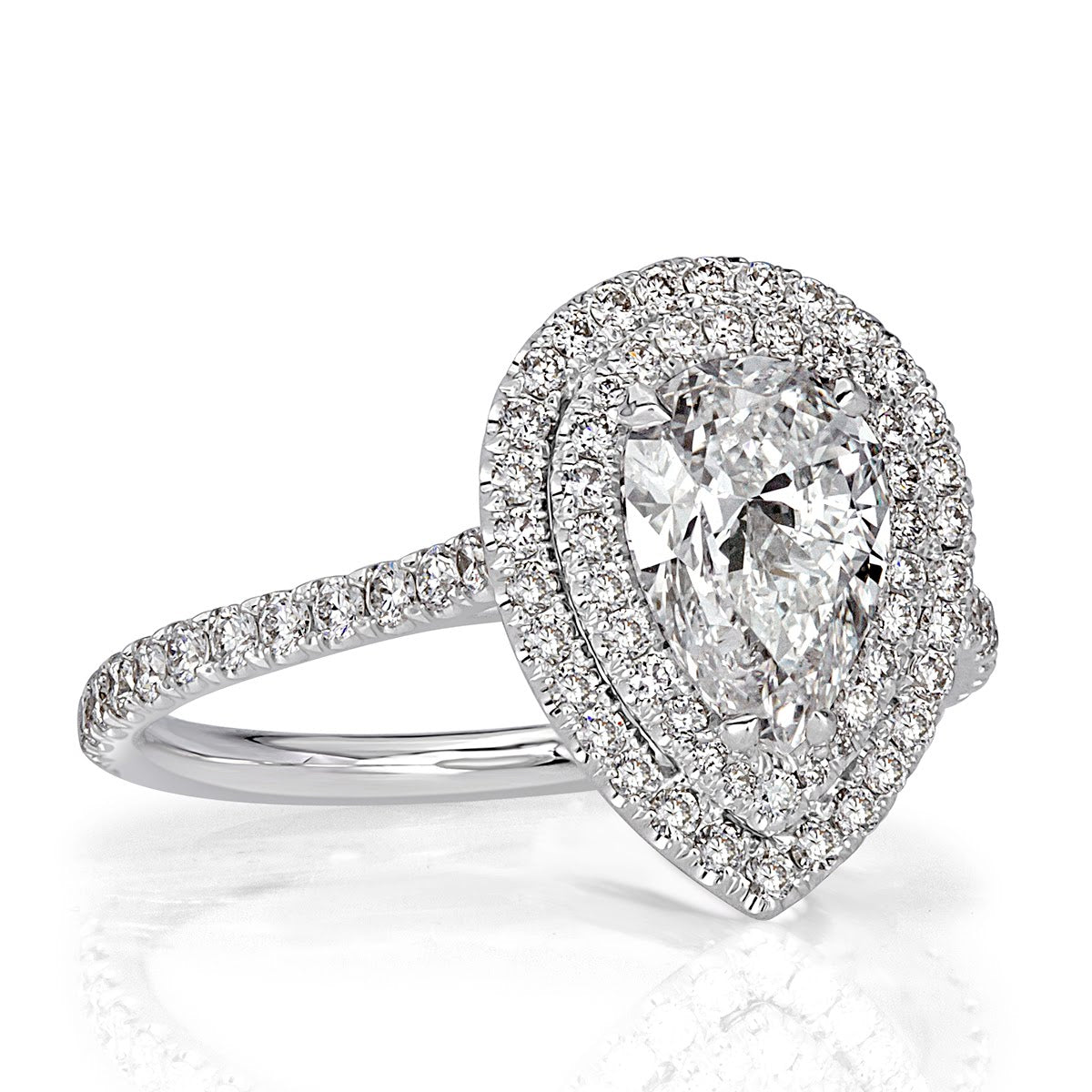 1.80ct Pear Shaped Diamond Engagement Ring