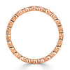 0.40ct Round Brilliant Cut Milgrain Bezel Set Eternity Band in 18k Rose Gold