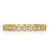 0.40ct Round Brilliant Cut Milgrain Bezel Set Eternity Band in 18k Yellow Gold