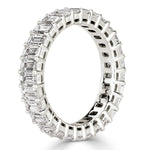 3.60ct Emerald Cut Eternity Band in 18k White Gold