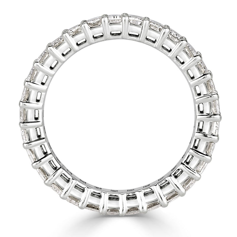 3.60ct Emerald Cut Eternity Band in 18k White Gold