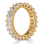 4.87ct Emerald Cut Eternity Band in 18k Yellow Gold