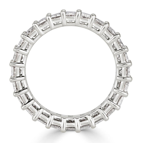 4.87ct Emerald Cut Eternity Band in 18k White Gold