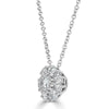 0.71ct Round Brilliant Cut Floral Halo Diamond Pendant