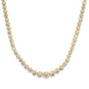 18.10ct Round Brilliant Cut Diamond Estate Riviera Necklace in 14k Yellow Gold in 17'