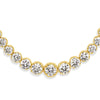 18.10ct Round Brilliant Cut Diamond Estate Tennis Necklace in 14k Yellow Gold