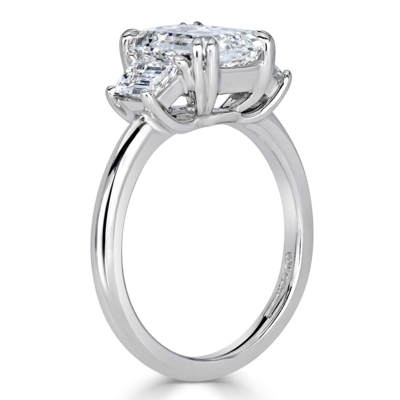 3.62ct Emerald Cut Diamond Engagement Ring