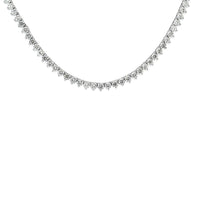 5.91ct Round Brilliant Cut Diamond Necklace in 18k White Gold in 16.5'