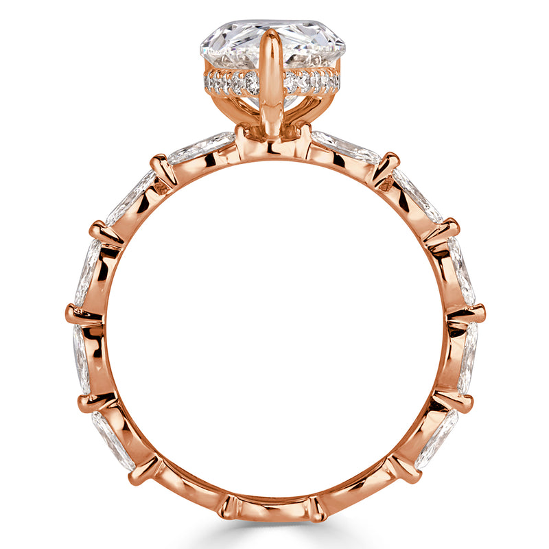 3.04ct Pear Shaped Diamond Engagement Ring