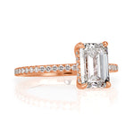 2.35ct Emerald Cut Diamond Engagement Ring