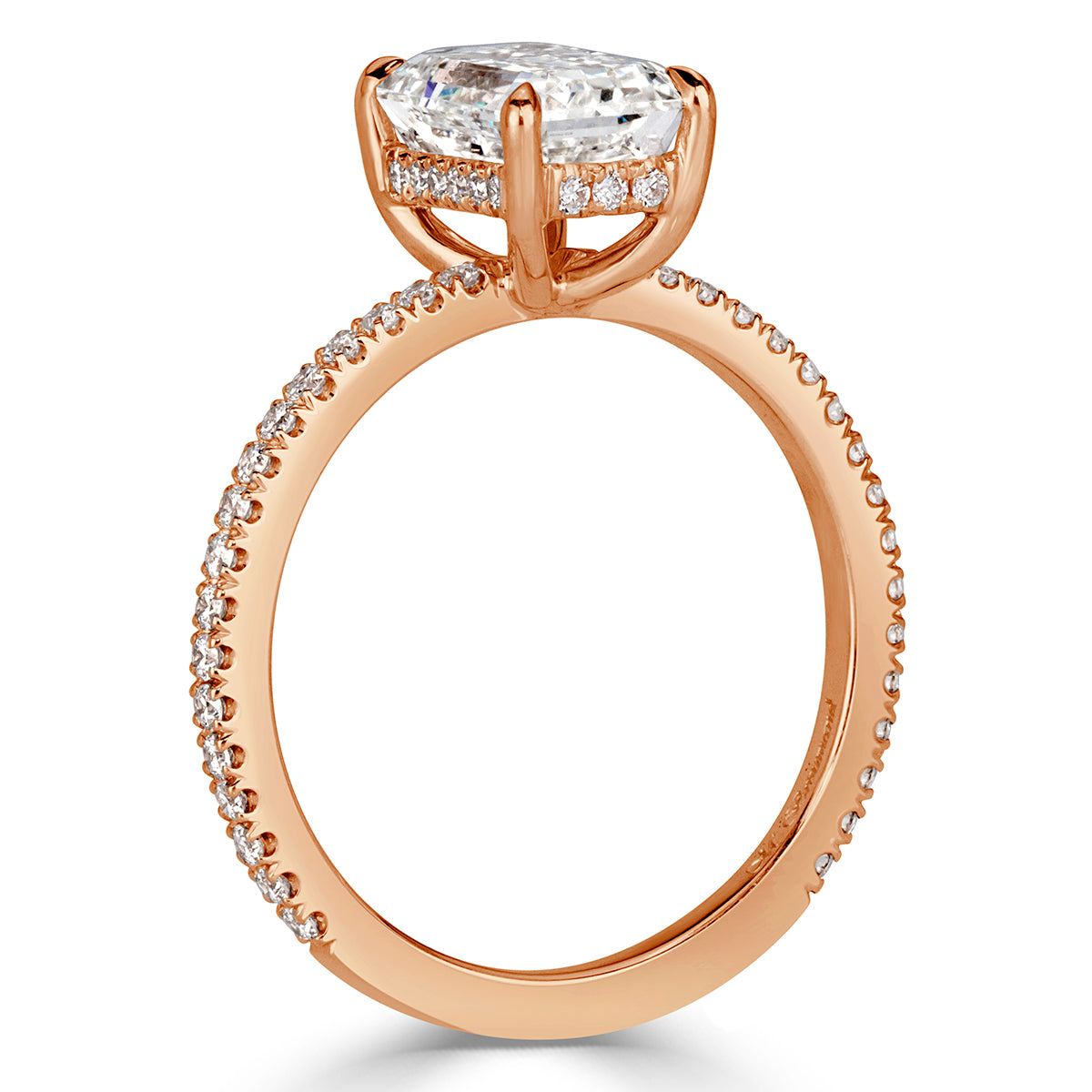 2.35ct Emerald Cut Diamond Engagement Ring