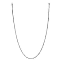 4.00ct Round Brilliant Cut Diamond Tennis Necklace in 14k White Gold in 16.5'