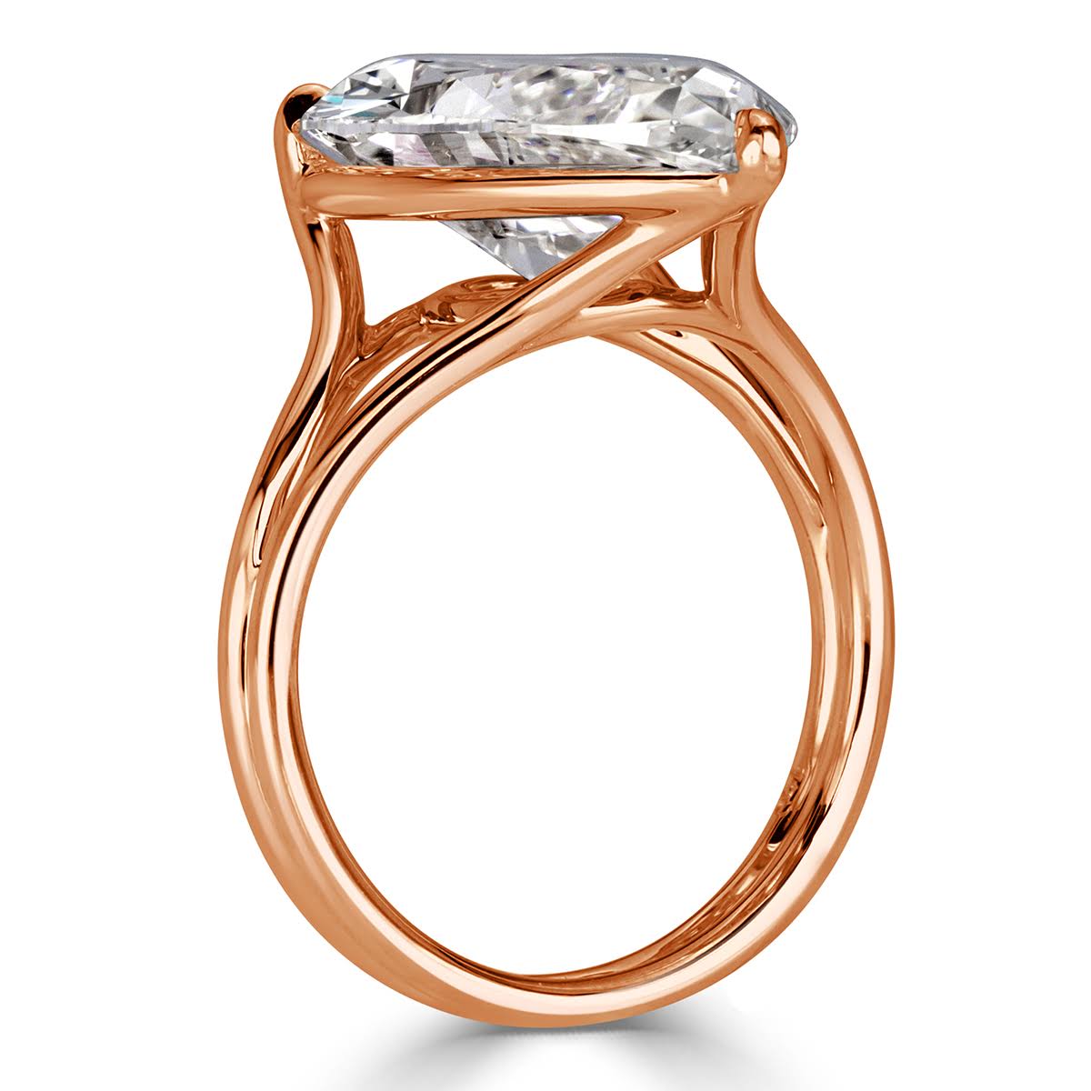 7.07ct Pear Shaped Diamond Engagement Ring