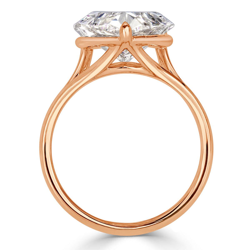 7.07ct Pear Shaped Diamond Engagement Ring