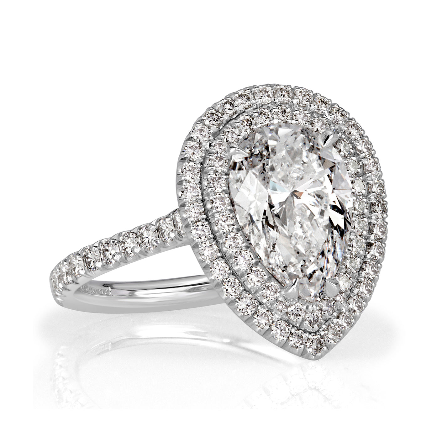 3.09ct Pear Shaped Diamond Engagement Ring