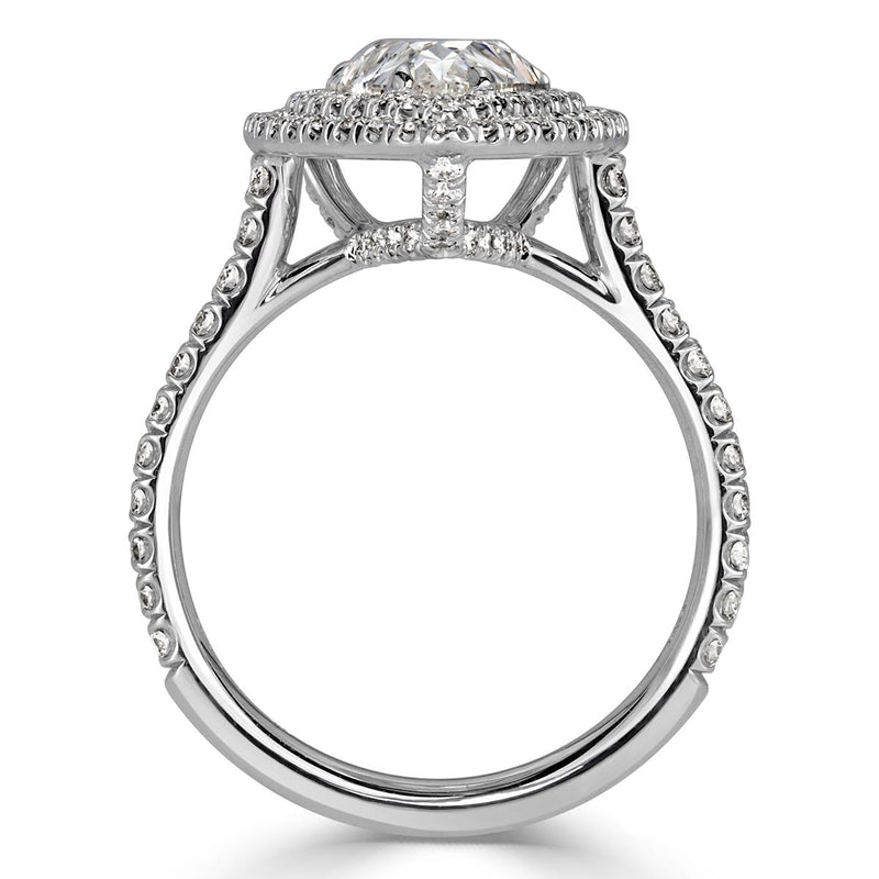 3.09ct Pear Shaped Diamond Engagement Ring