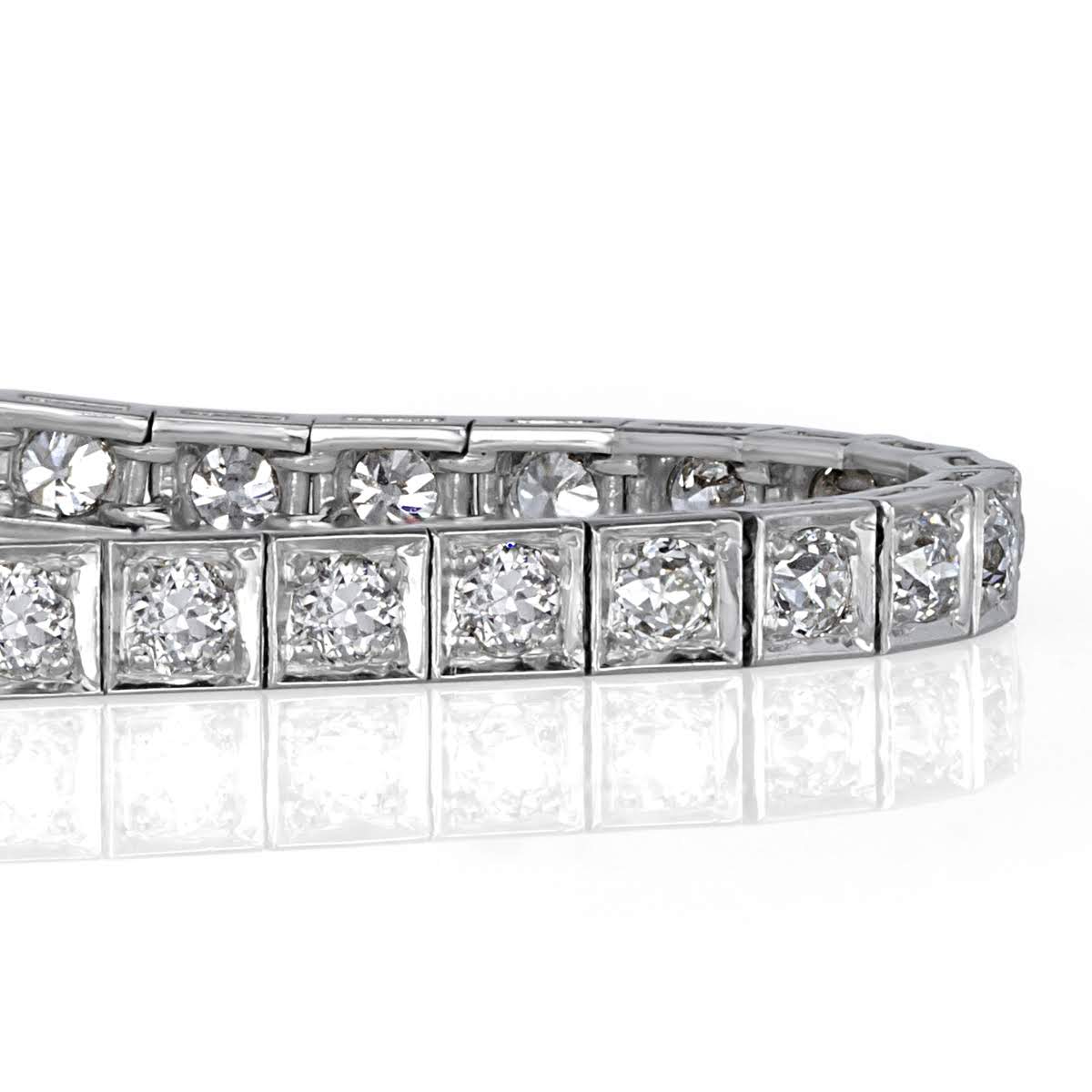 5.00ct Old European Cut Diamond Vintage Bracelet in Platinum