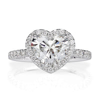 2.51ct Heart Shaped Diamond Engagement Ring