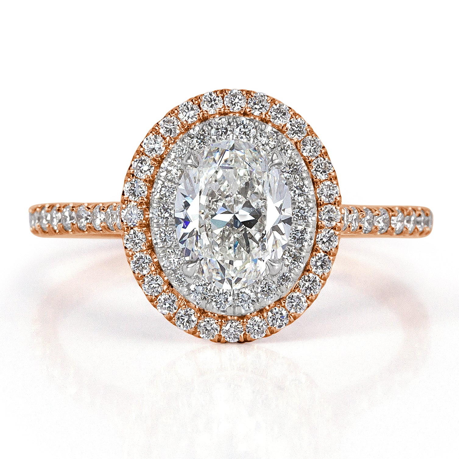 1.57ct Oval Cut Diamond Engagement Ring