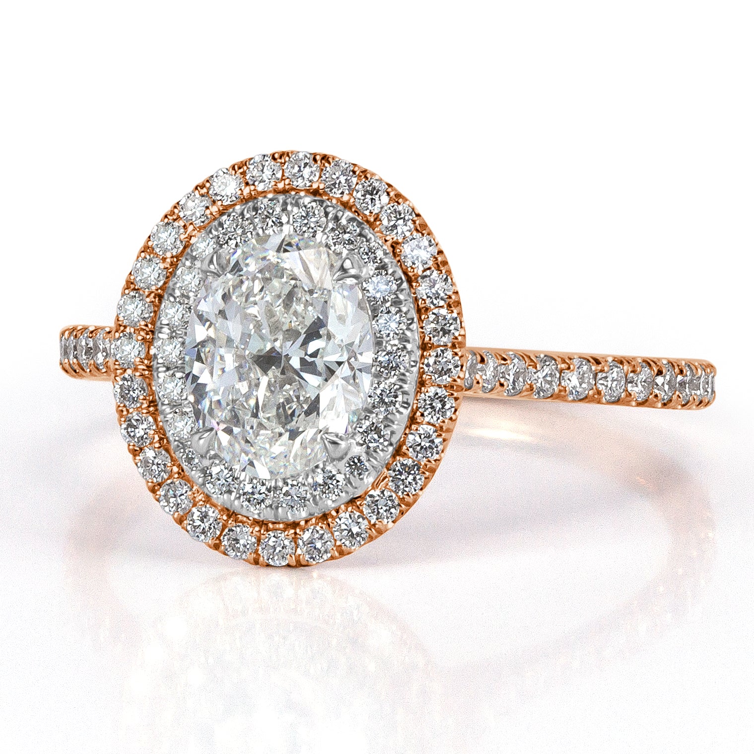 1.57ct Oval Cut Diamond Engagement Ring