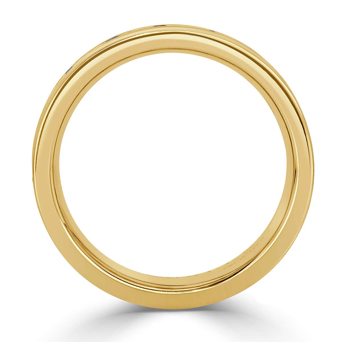 2.20ct Sapphire Men's Wedding Band in 18k Yellow Gold